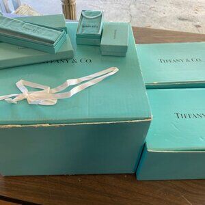 LOT OF USED TIFFANY BOXES FROM JEWELRY STORE LIQUIDATION = 8